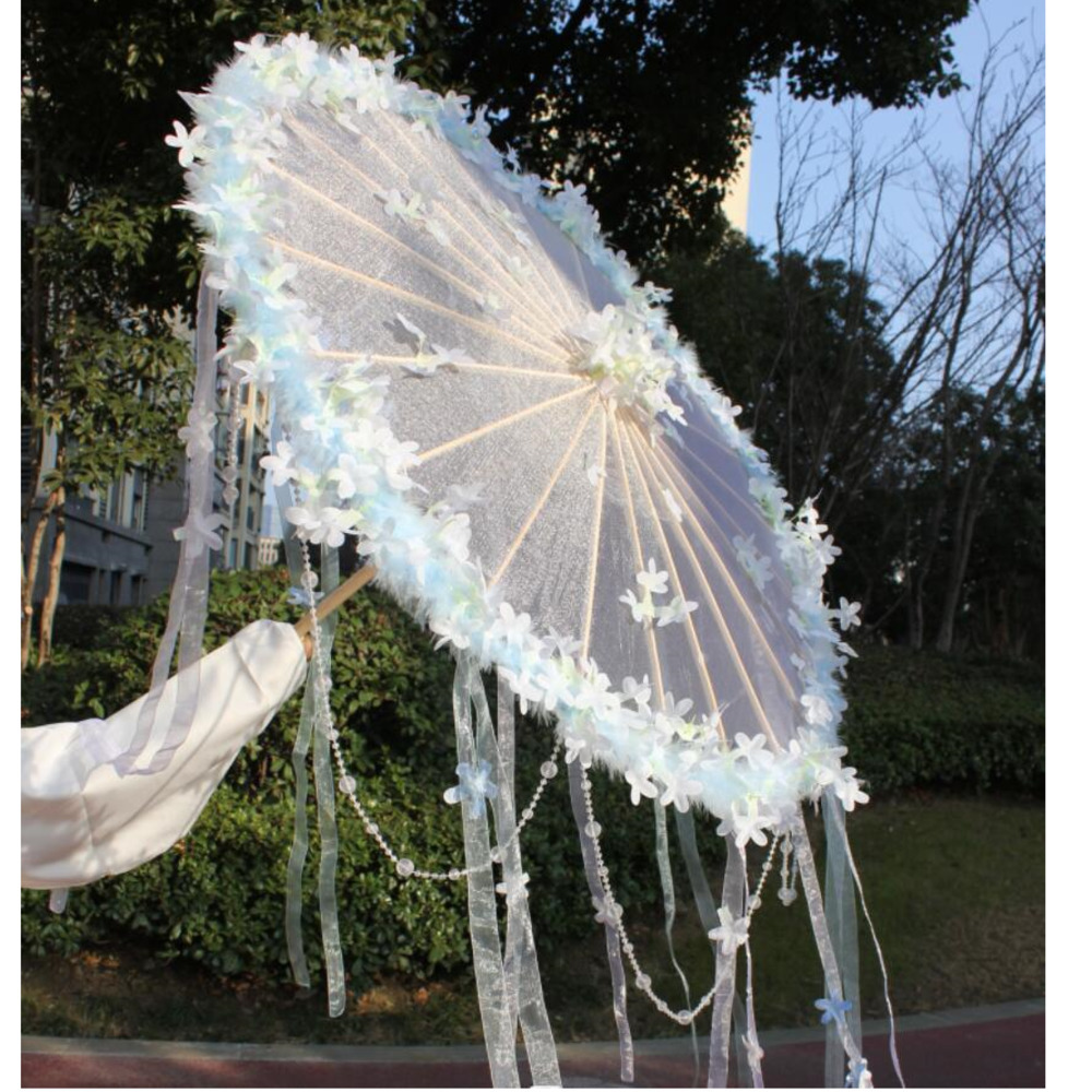 Smart Garden Umbrella - Hanfu Flower Waterproof Beach Lace Car