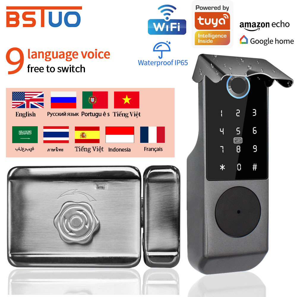 Smart Garden Door Lock - TUYA WIFI Smart Door Lock Fingerprint
