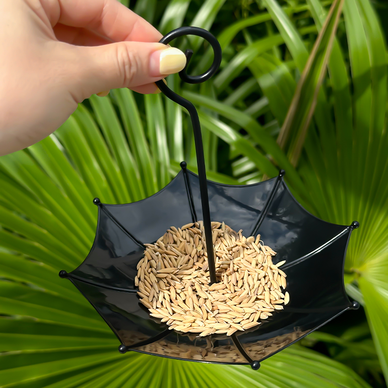 Smart Garden Umbrella - Vintage Bronze Umbrella Shaped Hanging Bird