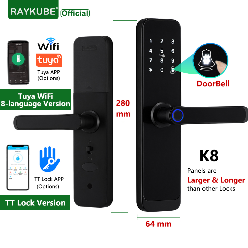 Smart Garden Door Lock - RAYKUBE K8 Smart Door Lock TTlock
