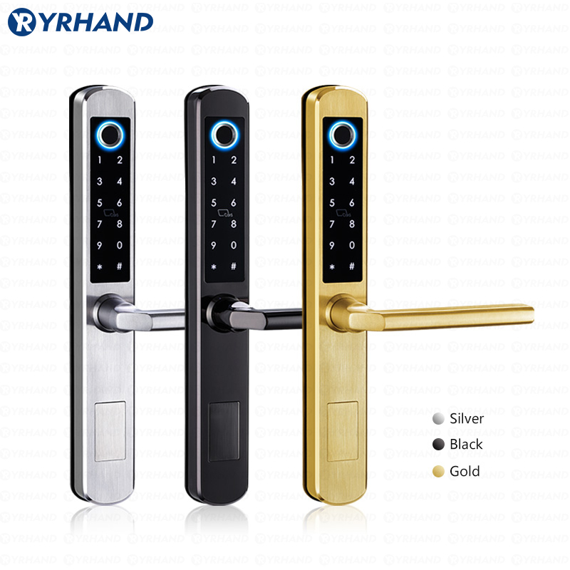 IP66 Gold Stainless steel Slid - đánh giá và giá Smart Garden Door Lock