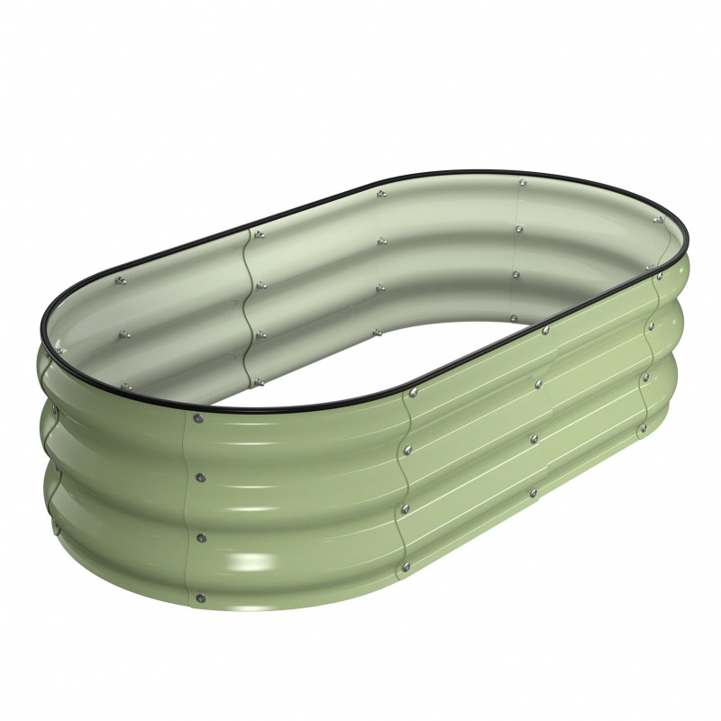 1PCS Oval-shaped Galvanized St - đánh giá và giá Smart Garden Storage