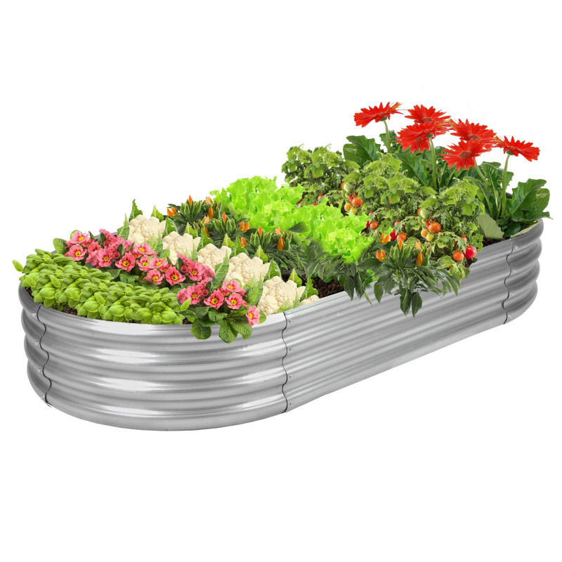 1PCS Oval-shaped Galvanized St - đánh giá và giá Smart Garden Storage