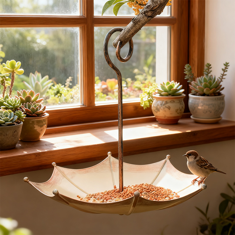 Retro Mini Umbrella Shaped Bir - đánh giá và giá Smart Garden Umbrella