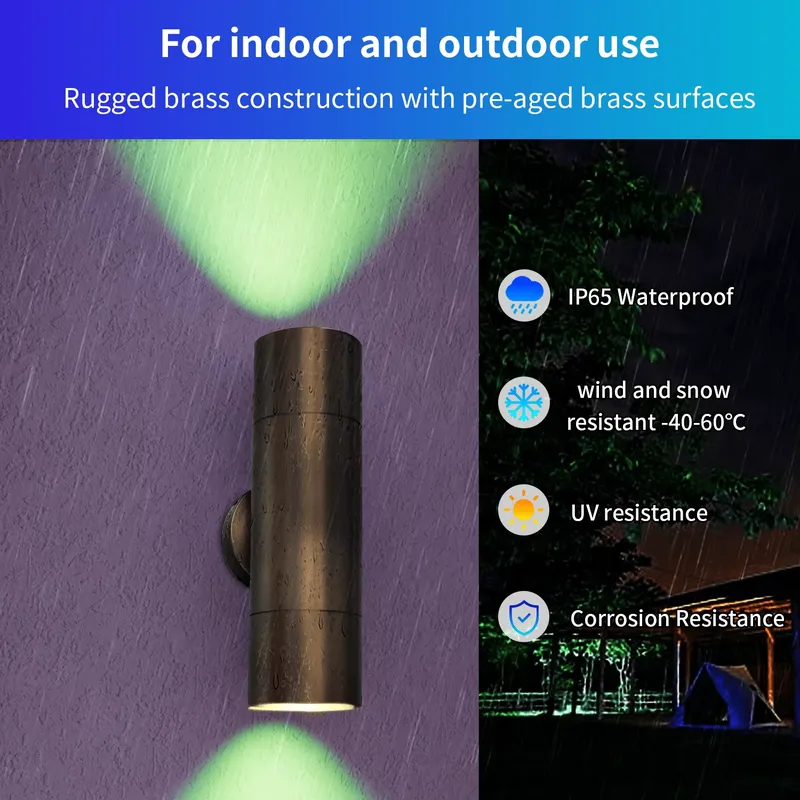 Durable Brass Outdoor LED Wall - đánh giá và giá Smart Led Garden