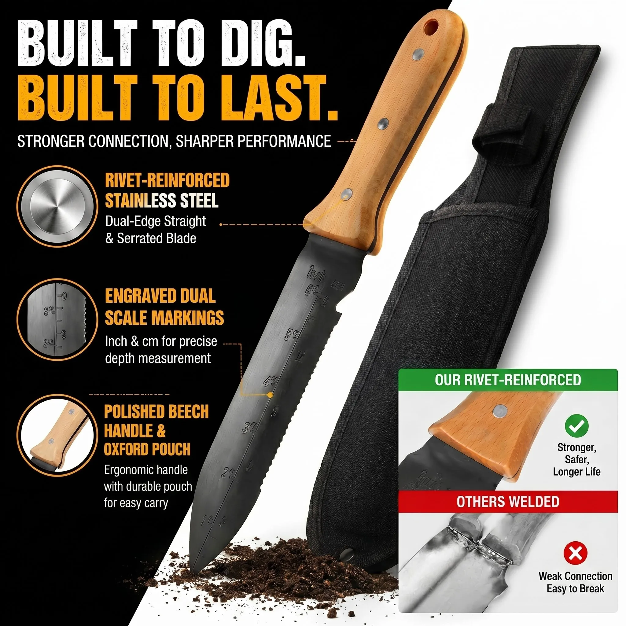 Garden Trowel Stainless Steel  - đánh giá và giá Smart Garden Edging