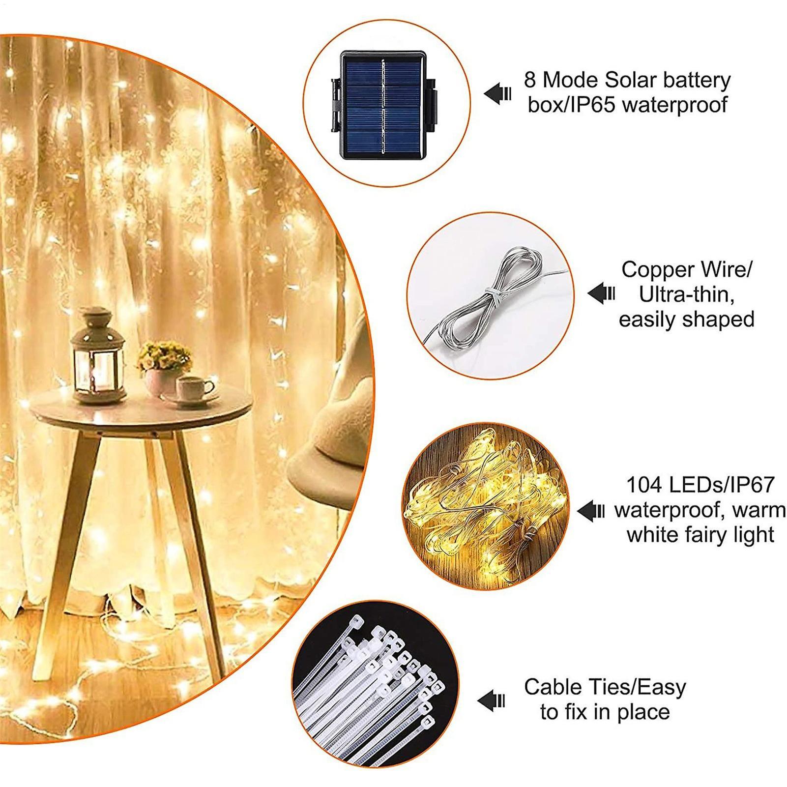 104 LED Solar Power Patio Umbr - đánh giá và giá Smart Garden Umbrella