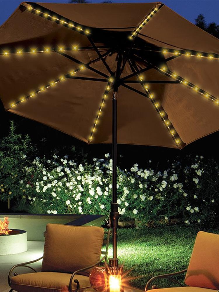 104 LED Solar Power Patio Umbr - đánh giá và giá Smart Garden Umbrella