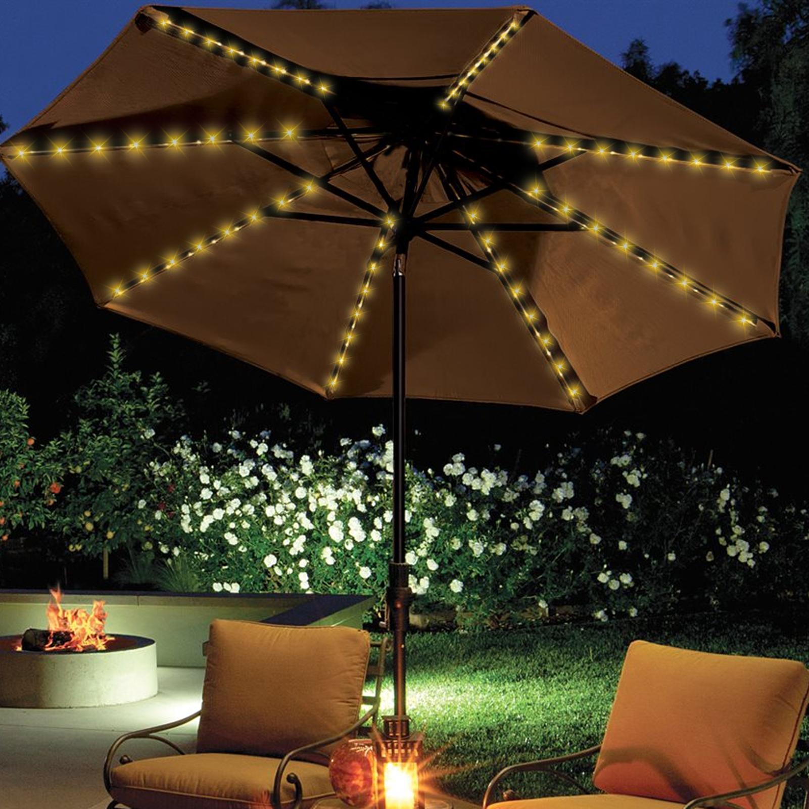 104 LED Umbrella Lights Outdoo - đánh giá và giá Smart Garden Umbrella