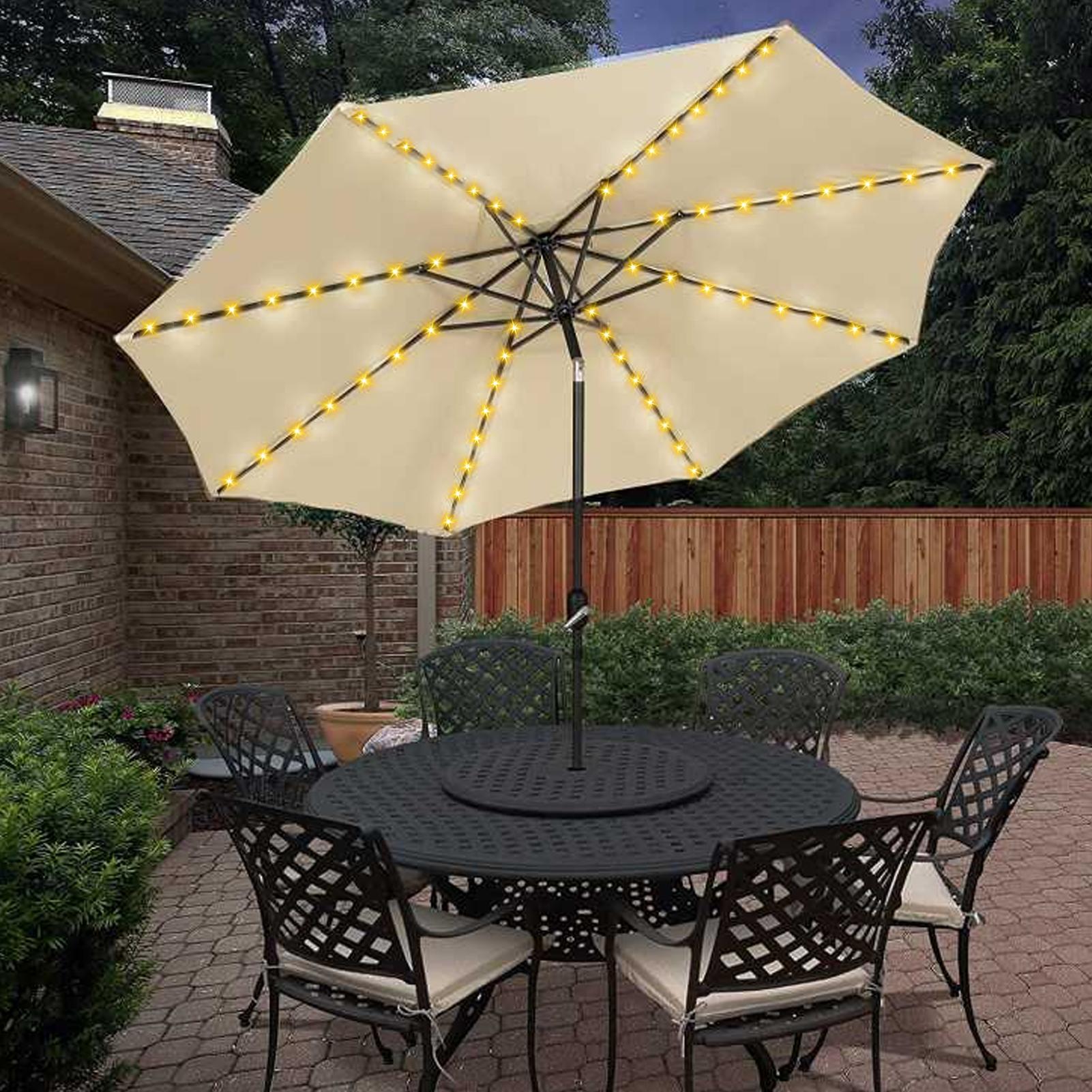 104 LED Umbrella Lights Outdoo - đánh giá và giá Smart Garden Umbrella