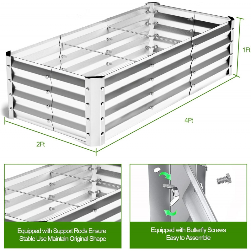Large Bottomless Galvanized Ga - đánh giá và giá Smart Garden Storage