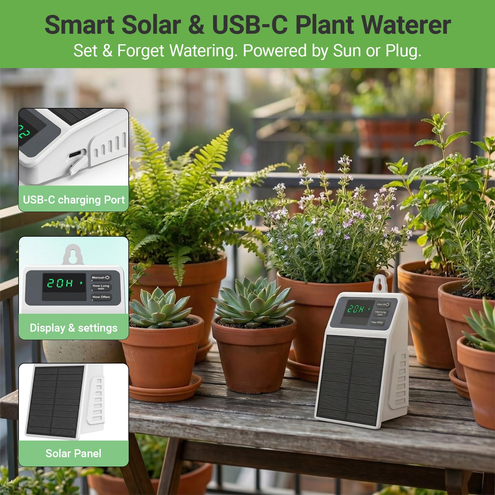Upgraded Solar Drip Irrigation - đánh giá và giá Smart Garden Tower