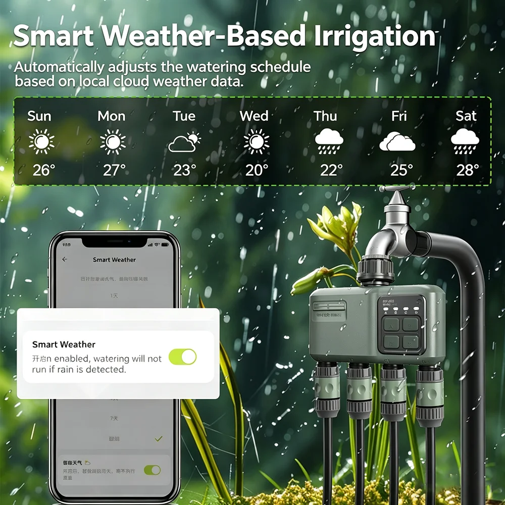 WiFi RF433 Smart Garden Sprink - đánh giá và giá Smart Garden Lock