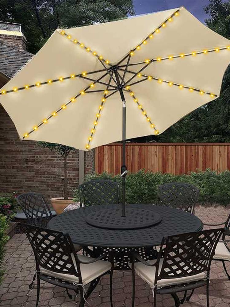 104 LED Umbrella String Light  - đánh giá và giá Smart Garden Umbrella